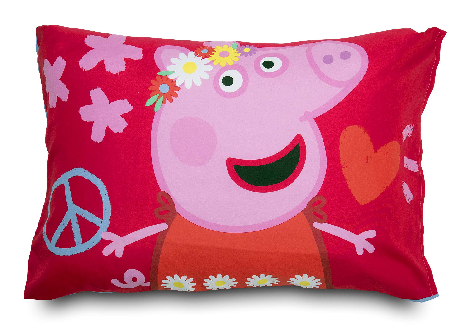Peppa Pig taie d'oreiller gros plan motif réversible et maintien des couleurs