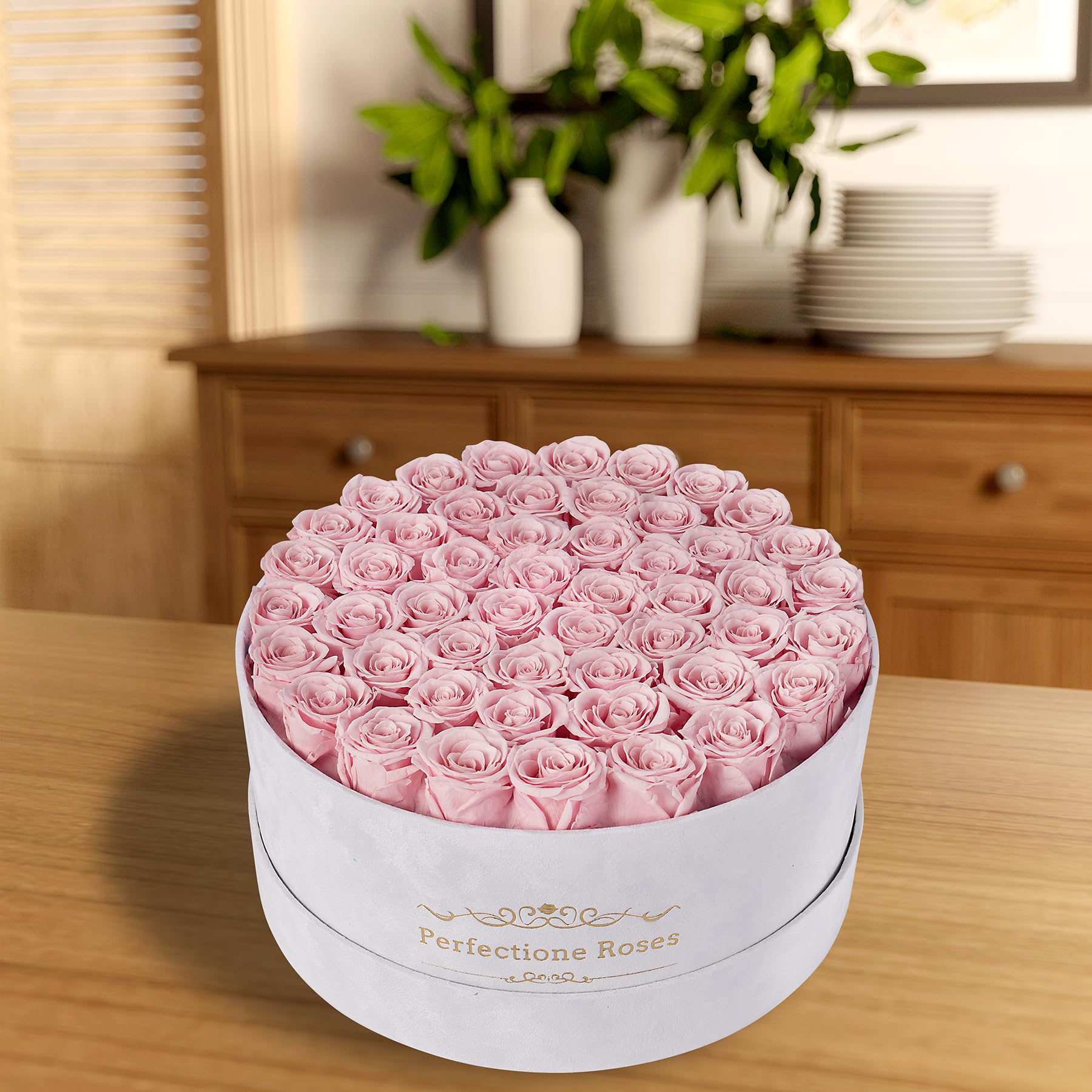 Perfectione Roses gros plan pétales montrant texture naturelle et couleur durable