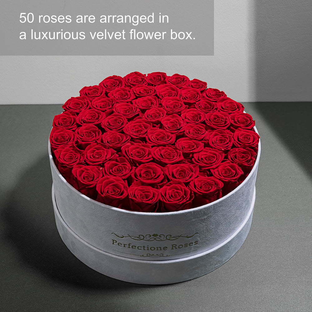 Perfectione Roses gros plan pétales montrant texture naturelle et durabilité