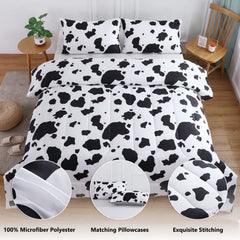 PERFEMET couette posée sur lit montrant le motif noir et blanc décoratif