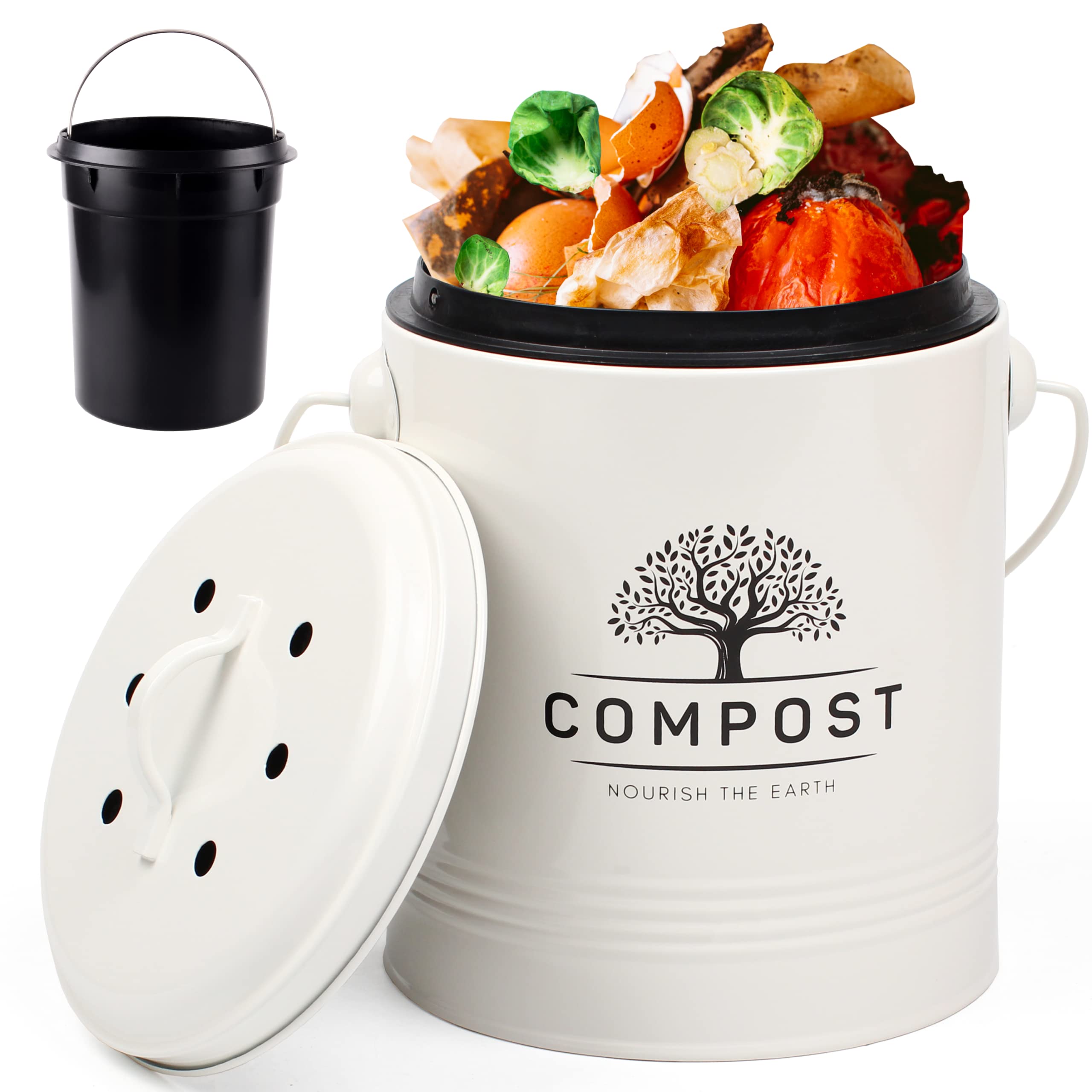 PERFNIQUE seau de compost face avant élégant contrôle des odeurs