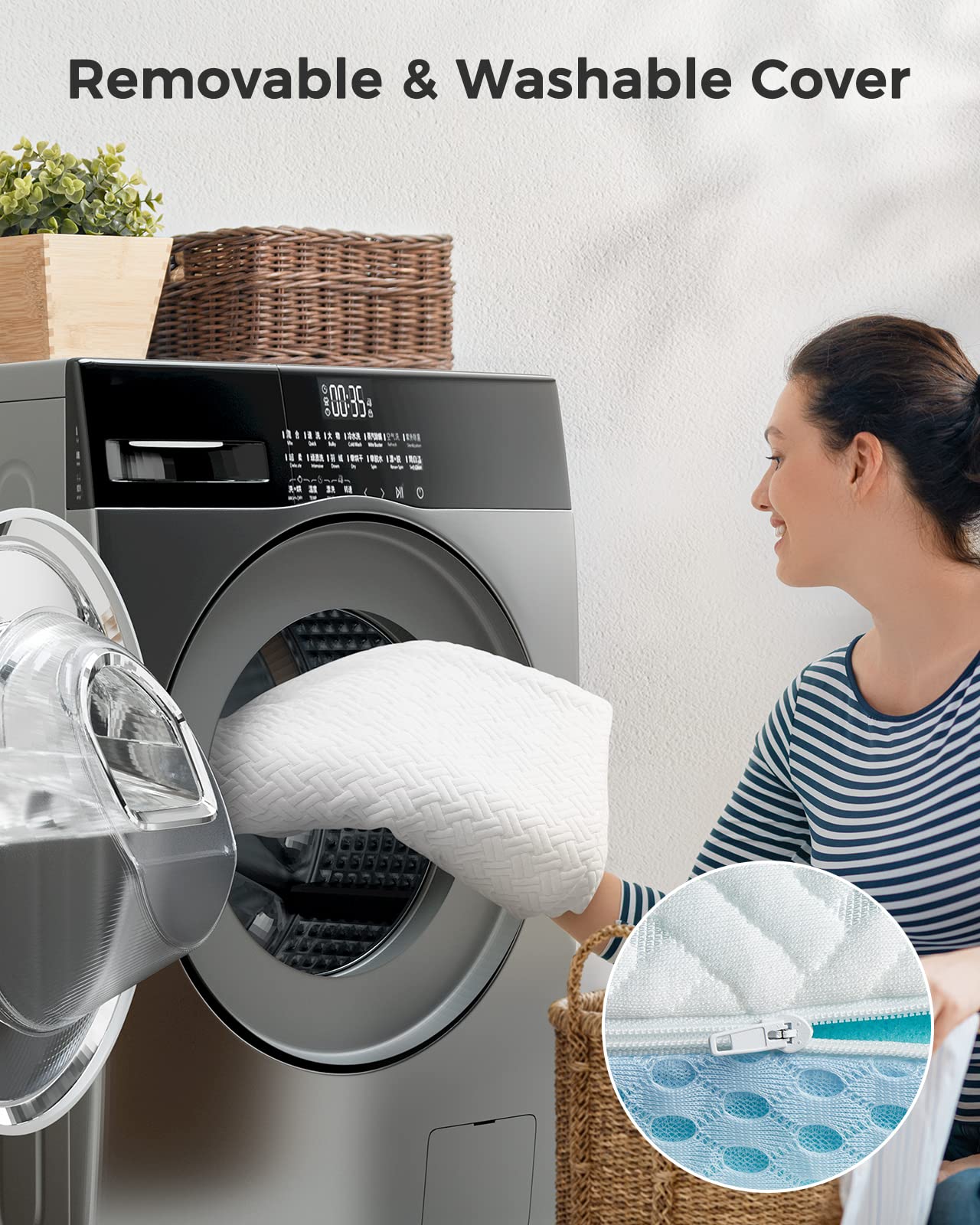 PERLECARE surmatelas décompressé étalé après ouverture pour récupérer son volume