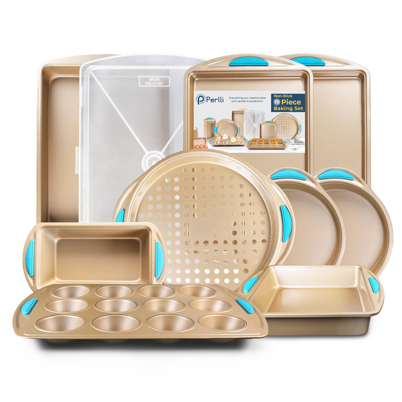 PERLLI ensemble complet 10 pièces montrant toutes les formes utile pour variété de recettes