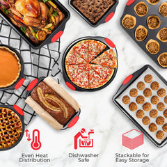 PERLLI moule à muffins 12 cavités pour fournées homogènes
