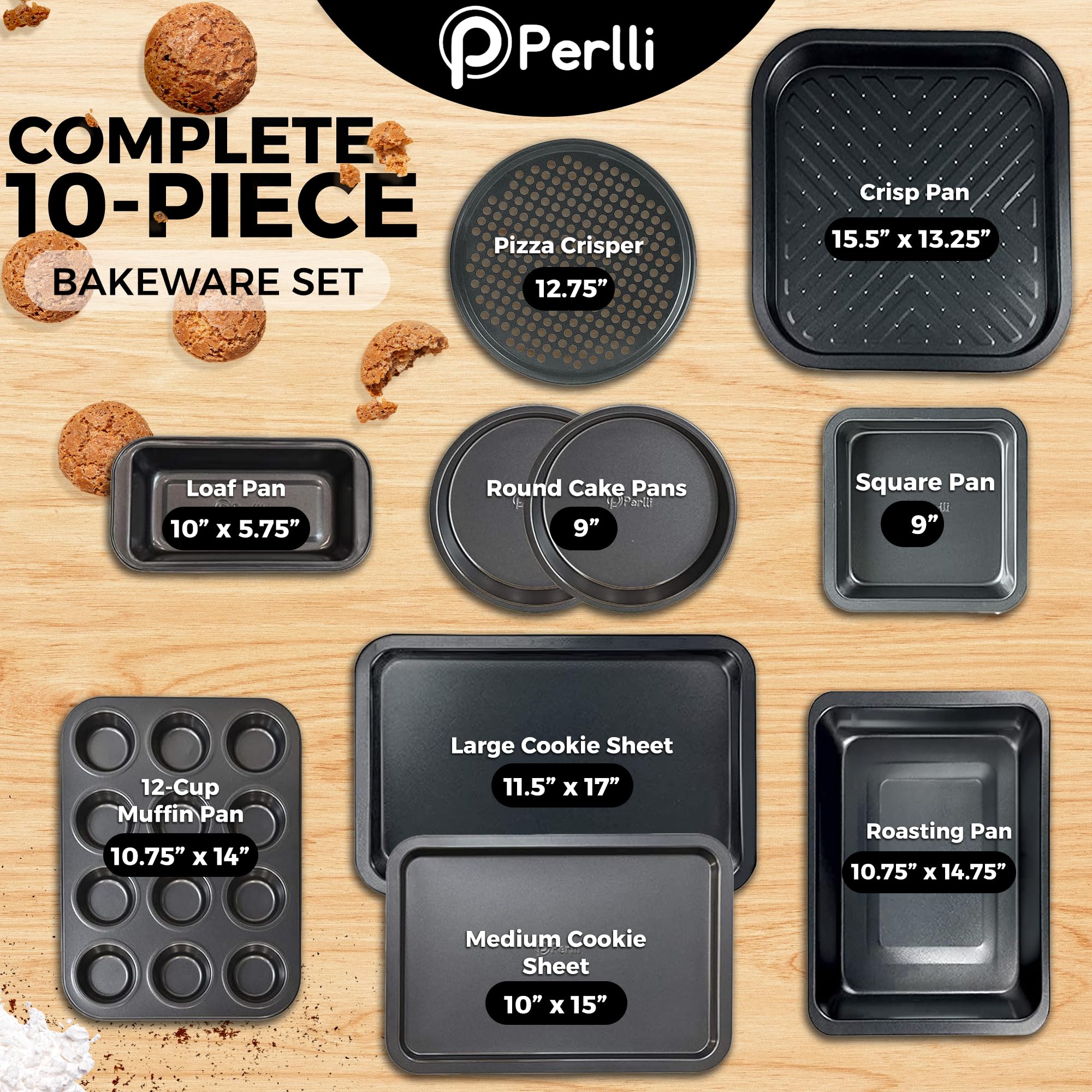 PERLLI gros plan revêtement antiadhésif montrant surface lisse et démoulage facile