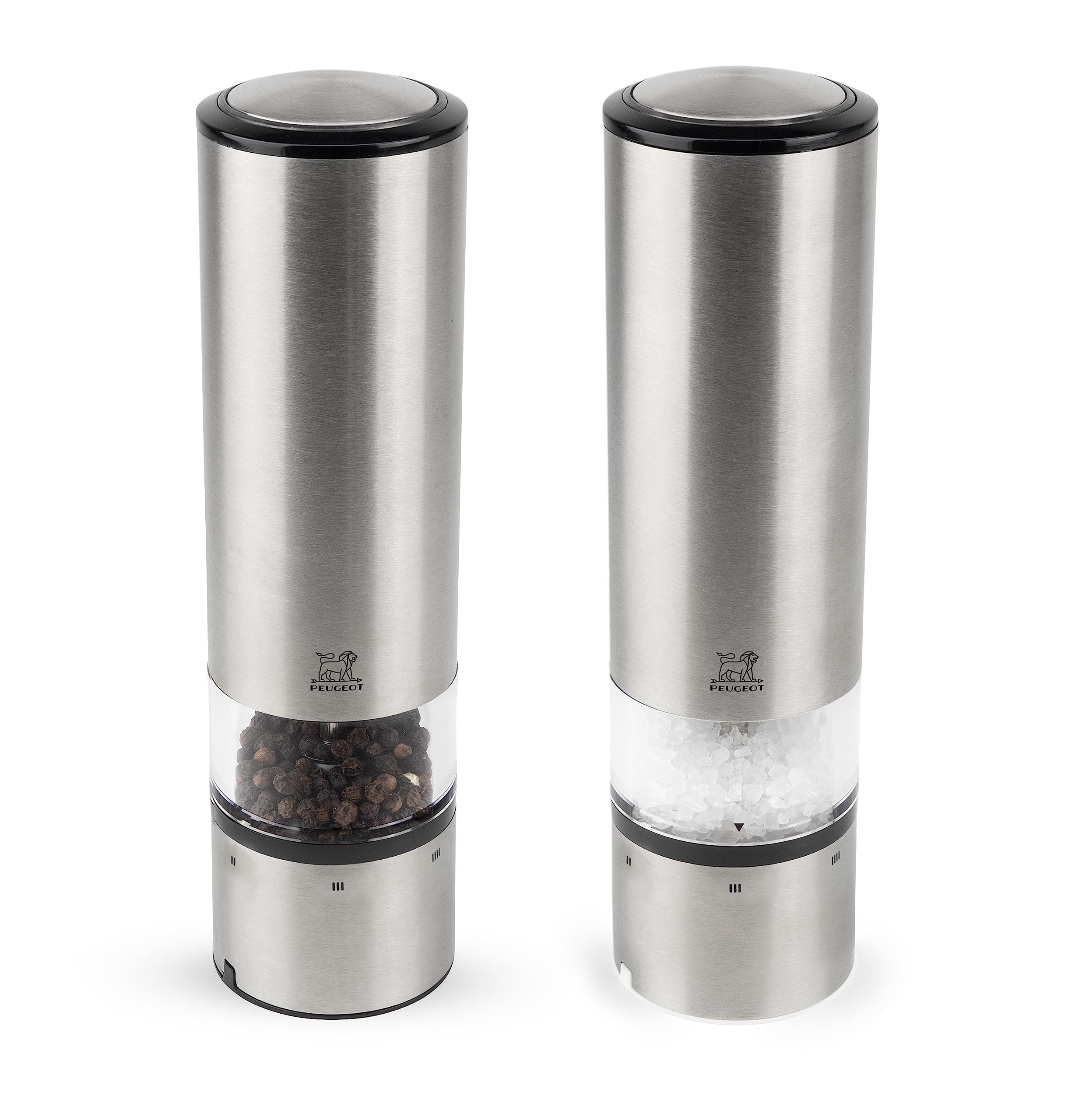 Peugeot moulin Elis Sense face avant en inox, design élégant et durable