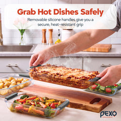 pexo plat en verre dans le four facilitant la surveillance de la cuisson