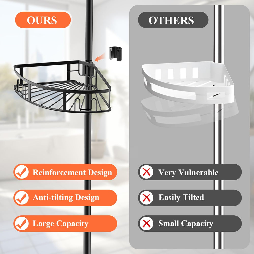 Peyulia rangement installé dans une douche illustrant usage quotidien efficace