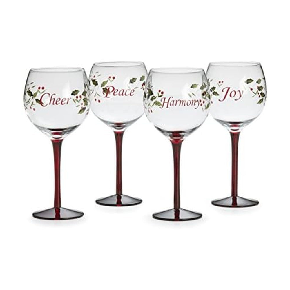 Pfaltzgraff verre face motif Winterberry élégant, apporte ambiance festive