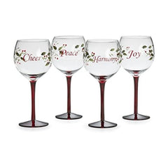 Pfaltzgraff verre face motif Winterberry élégant, apporte ambiance festive