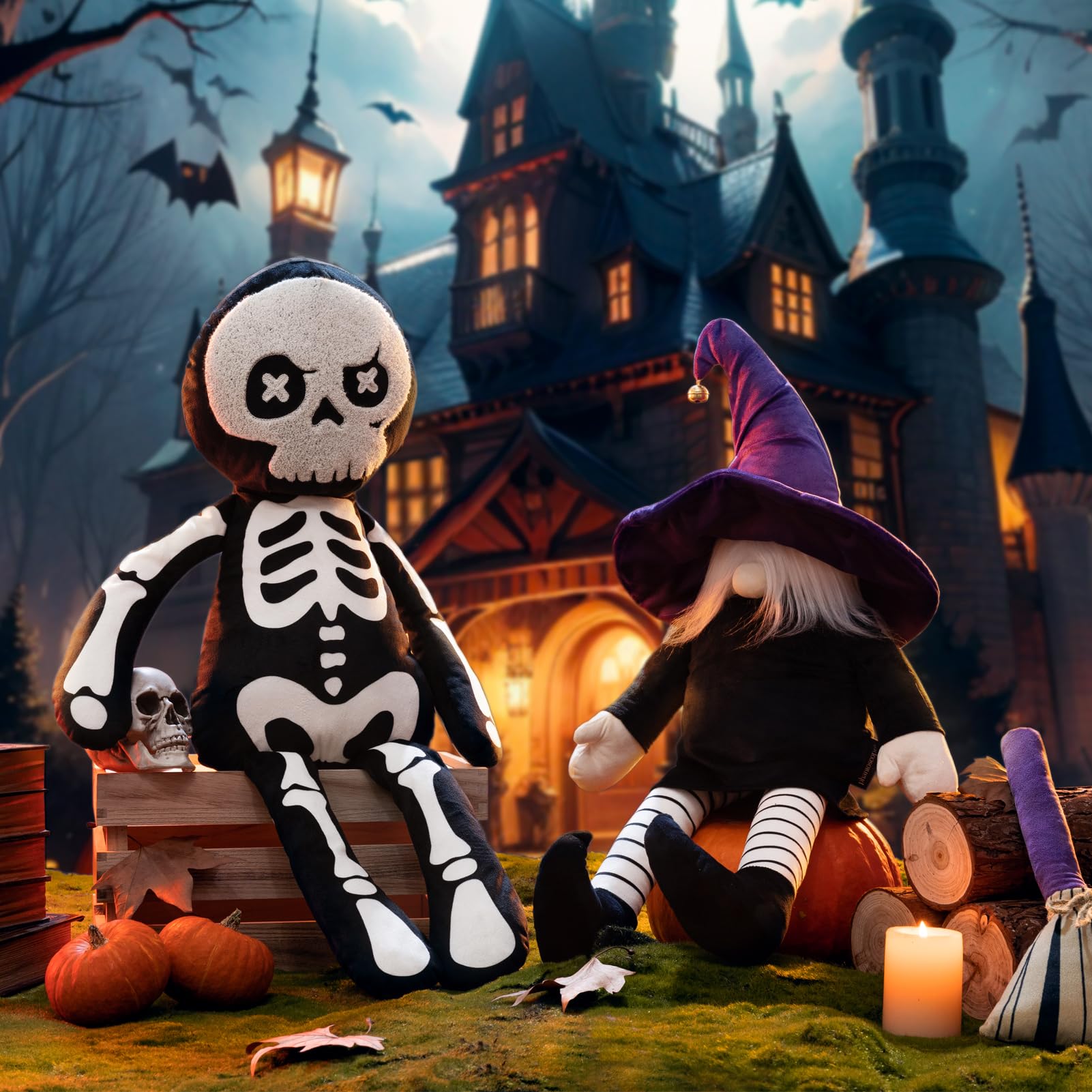 Phantoscope coussin position sur canapé ajoutant ambiance Halloween instantanée