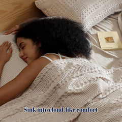 PHF gros plan tissage waffle montrant relief et finition haut de gamme