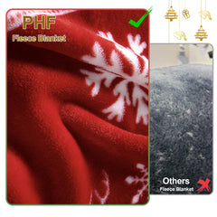 PHF plaid posé sur lit King, couvre grand lit avec style festif
