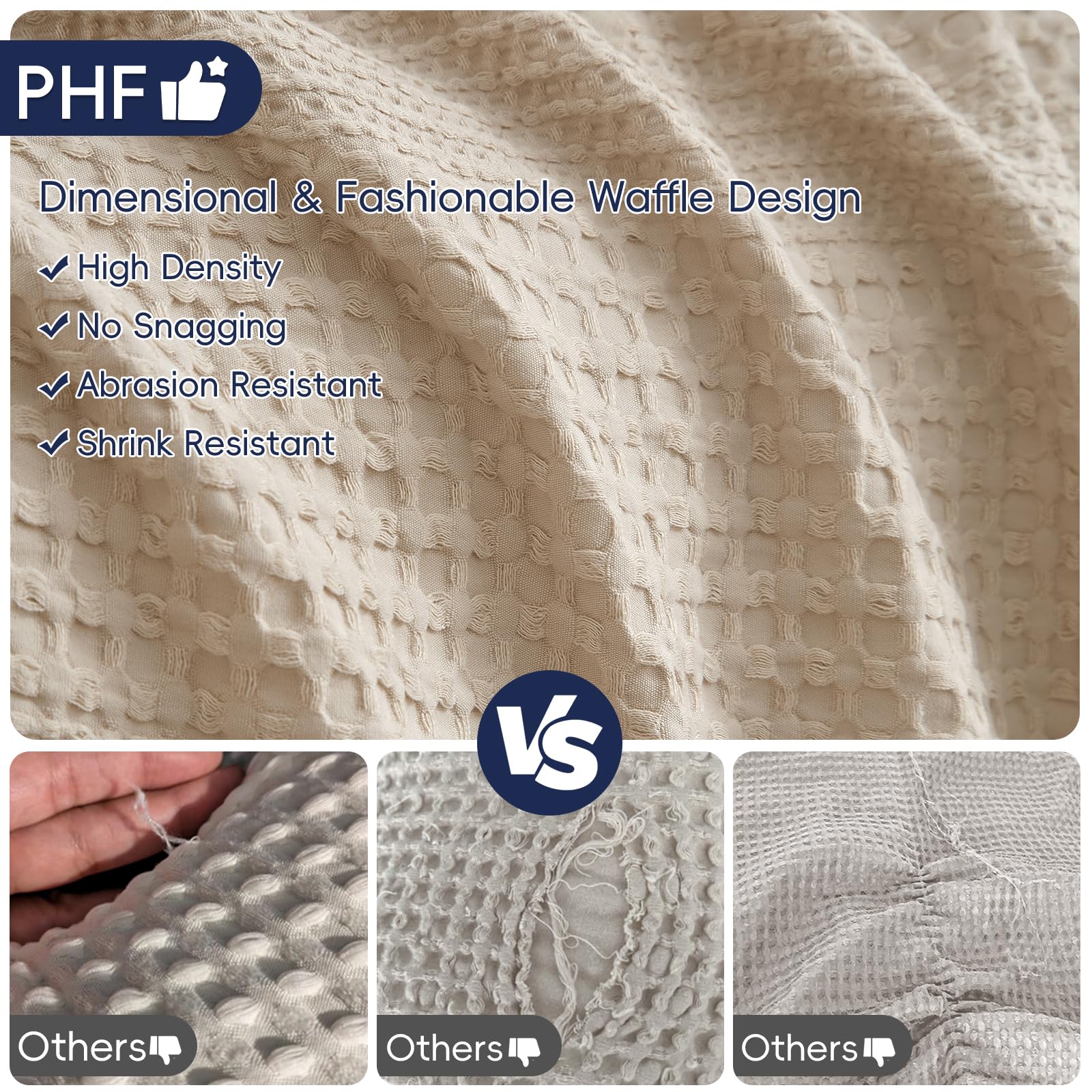 PHF couverture sur canapé en usage, style et protection du meuble