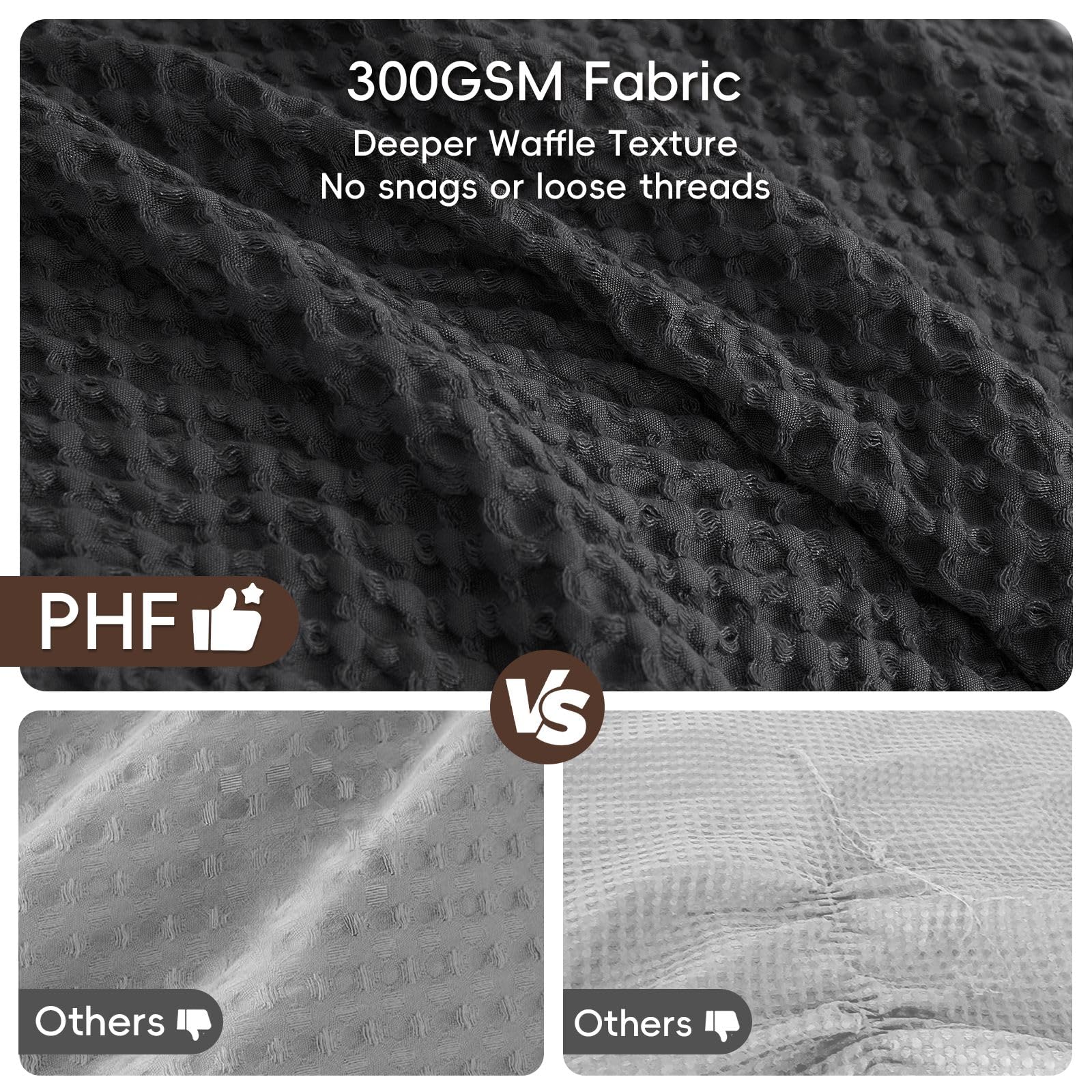 PHF taies d'oreiller détail indiquant finition soignée et confort