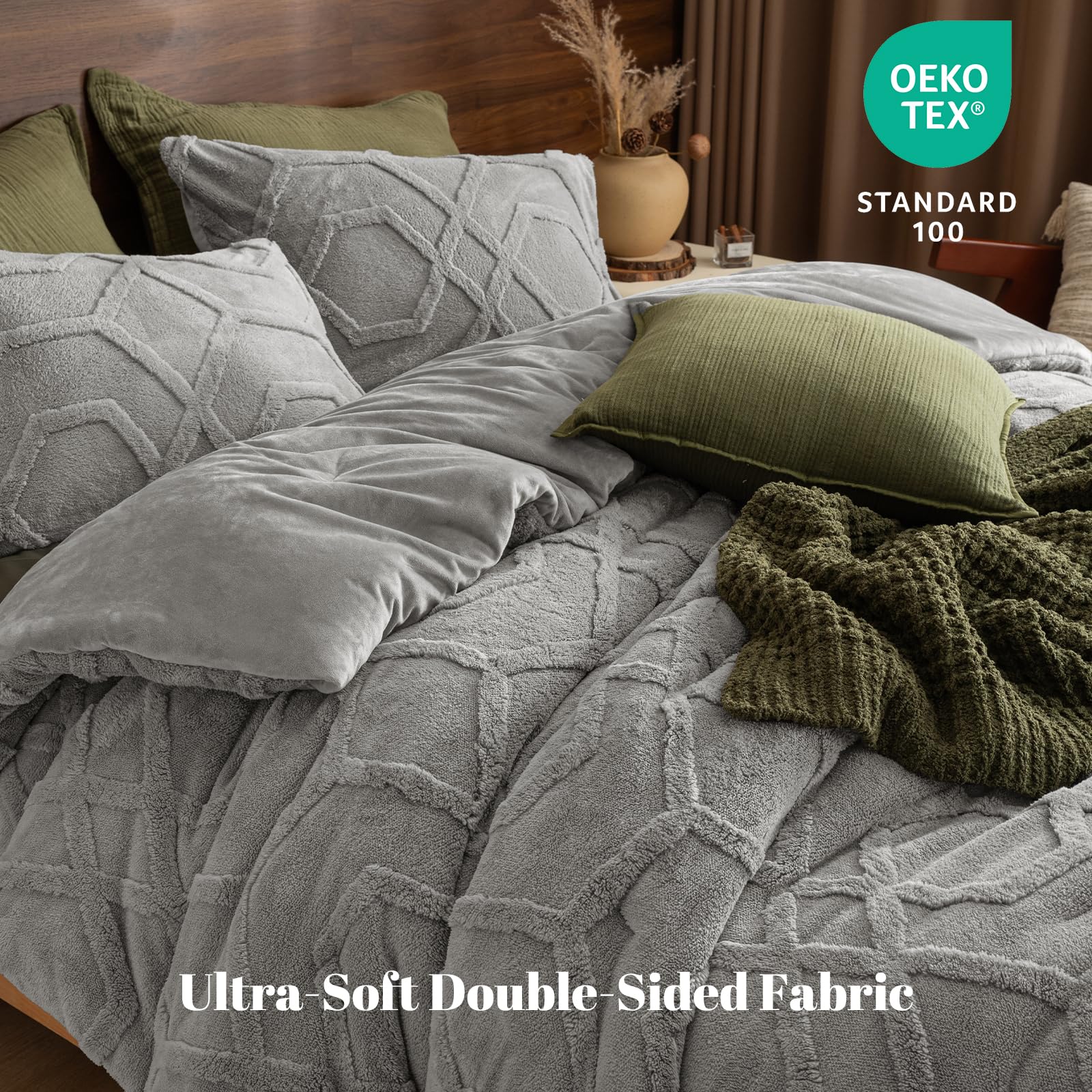 PHF gros plan sherpa montrant texture duveteuse et confort