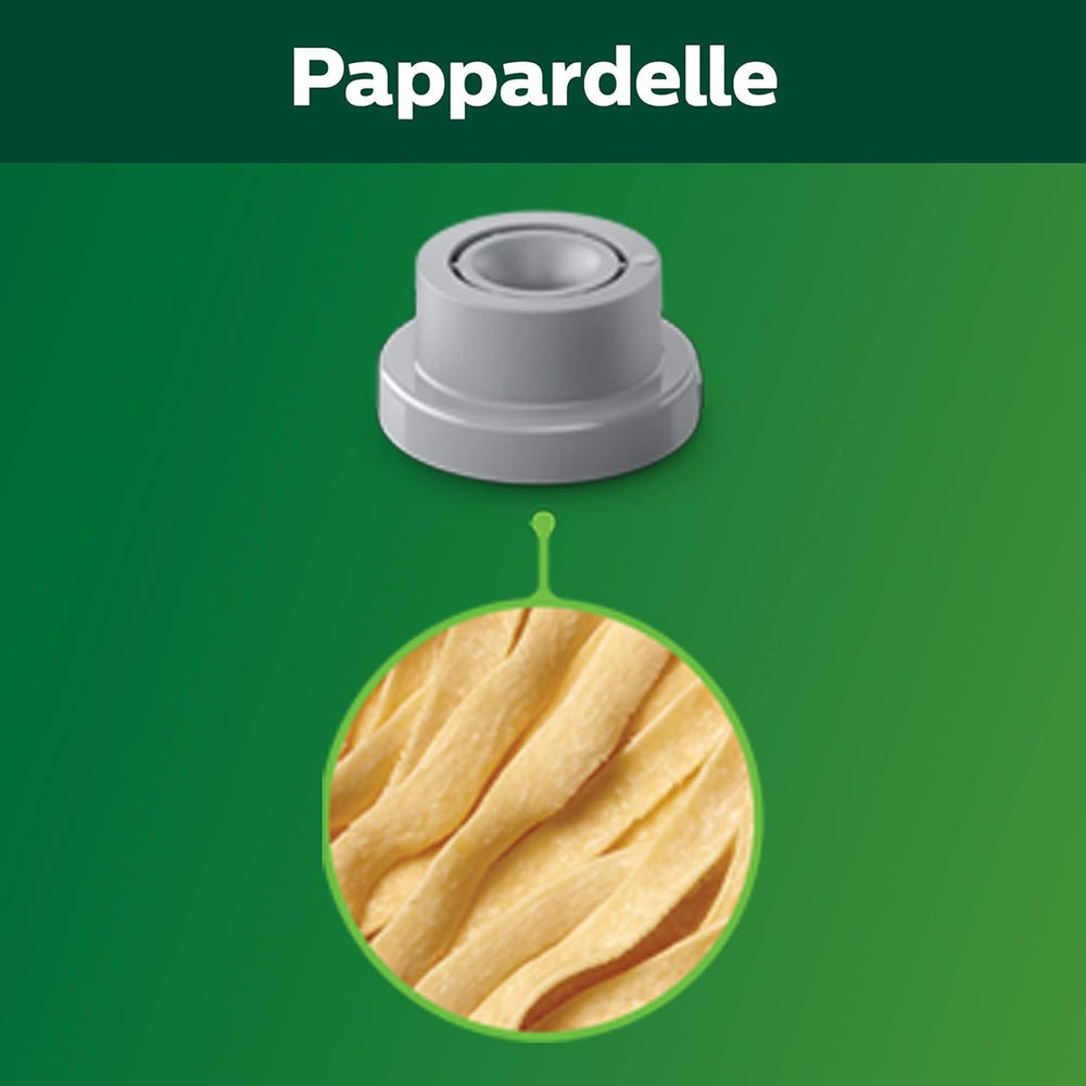 Philips disque pappardelle gros plan montrant extrusion régulière pour sauces robustes