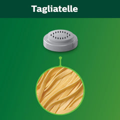 Philips disque tagliatelle détail illustrant coupe uniforme pour cuisson homogène