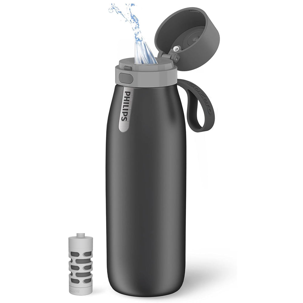PHILIPS gourde avant noire montrant design élégant et isolation