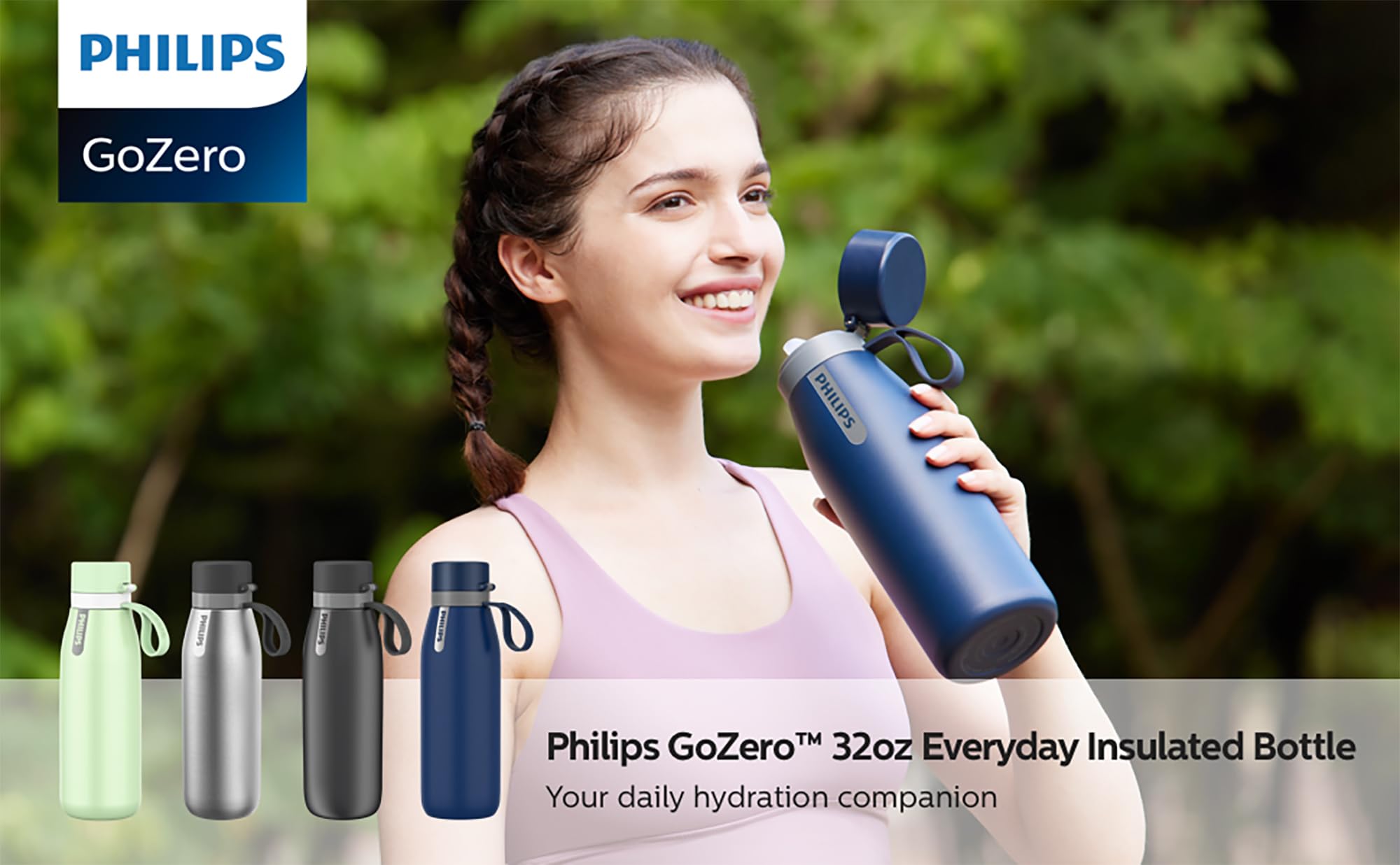PHILIPS étiquette matériaux montrant acier 18/8 sans BPA