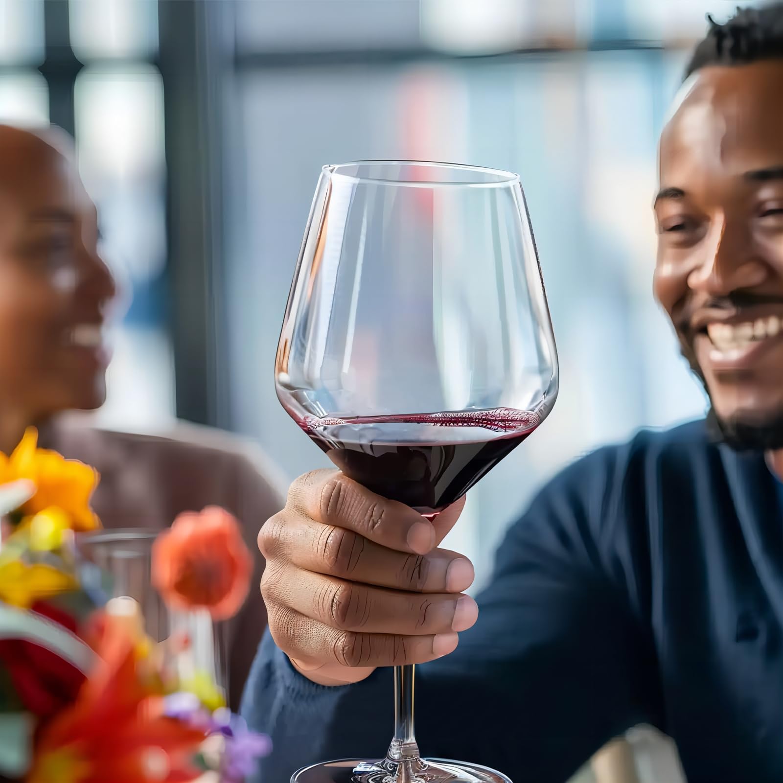 Physkoa verres en usage sur table illustrant service convivial
