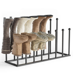 pickpiff vue de face du porte-bottes noir montrant organisation et gain d'espace