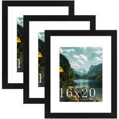 Picrit cadre 16x20 face avant noir élégant pour mise en valeur des posters