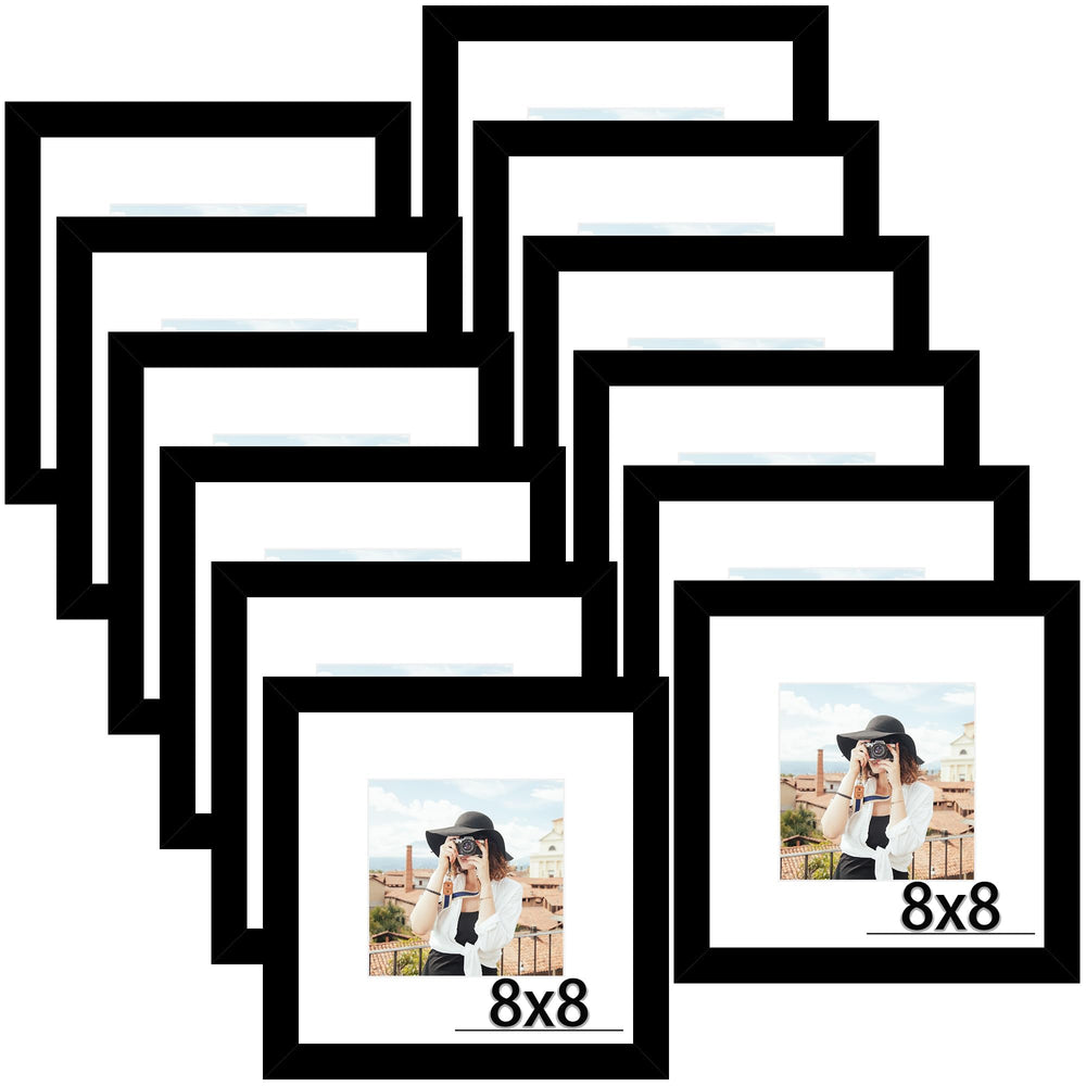 Picrit cadre 8x8 face avant noir montrant finition élégante et protection