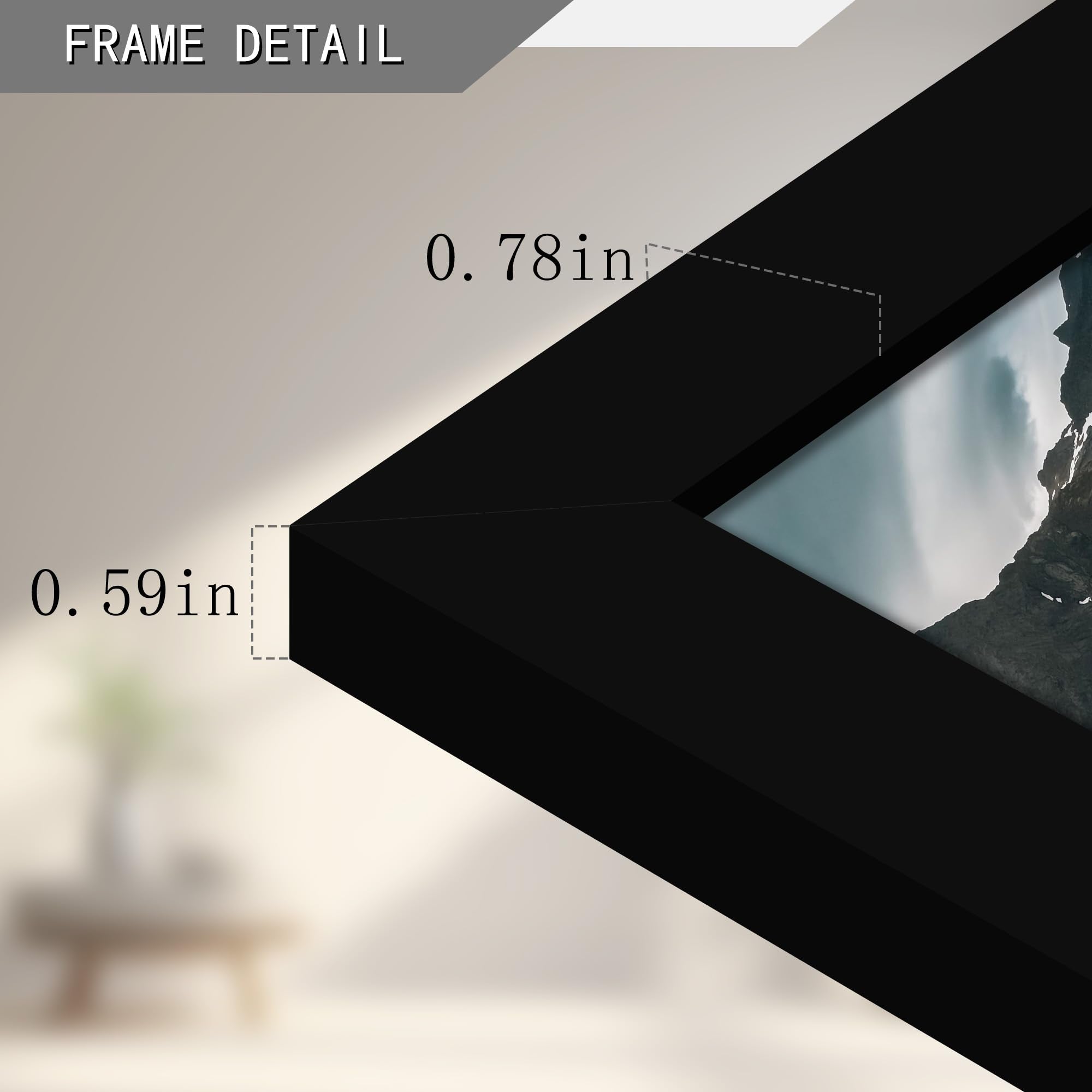 Picrit cadre posé sur table avec chevalet pour affichage stable et flexible