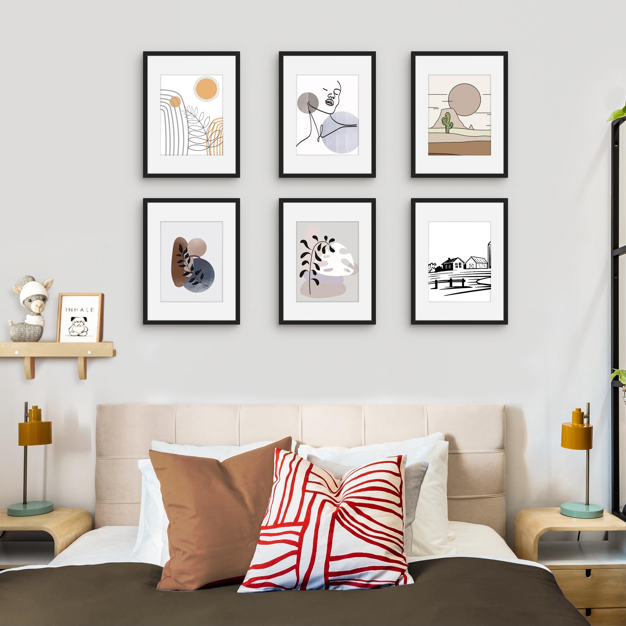 Picrit cadres 12x16 montage mur, composition galerie harmonieuse