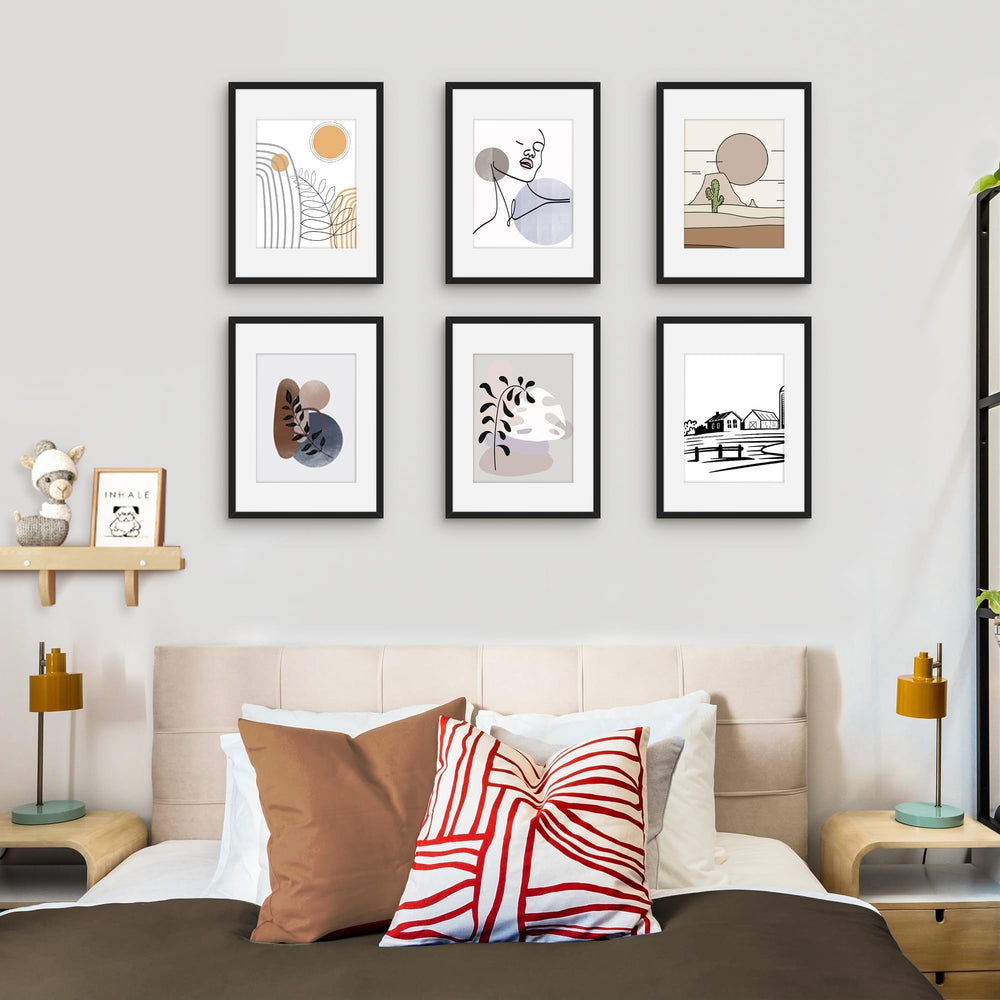 Picrit cadres 12x16 montage mur, composition galerie harmonieuse