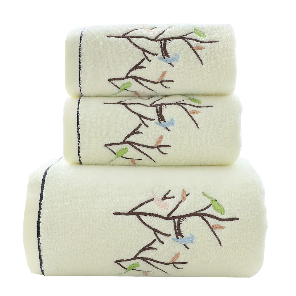 Pidada serviette de bain vue avant, finition élégante et absorption optimale