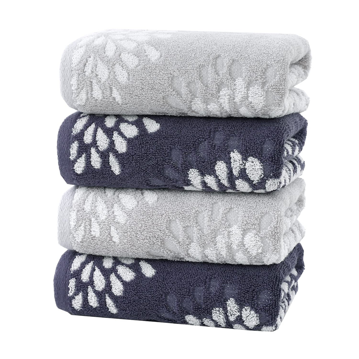 Pidada pack avant montrant les quatre serviettes hydrangea, design esthétique et pratique