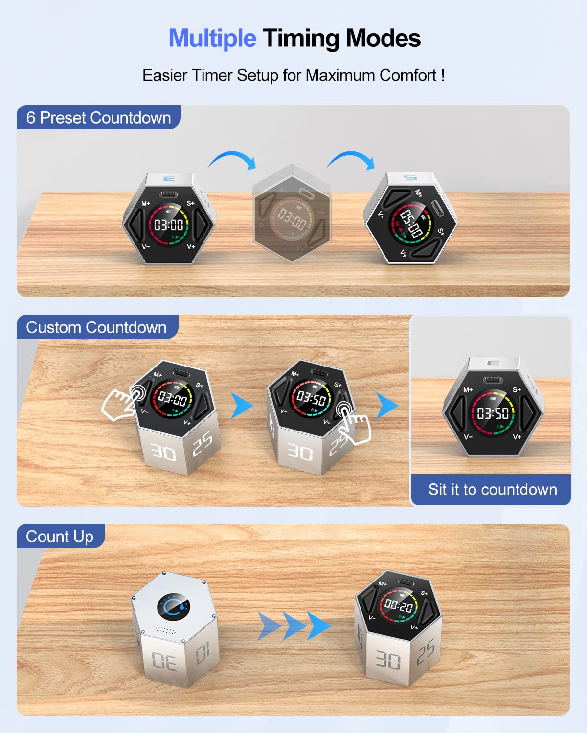 PIHEN Ticktime T6 dans une main illustrant compacité et portabilité