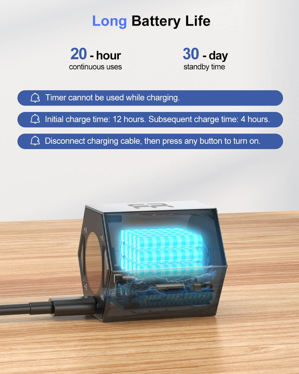 PIHEN Ticktime T6 indiquant mode vibration pour rappels discrets