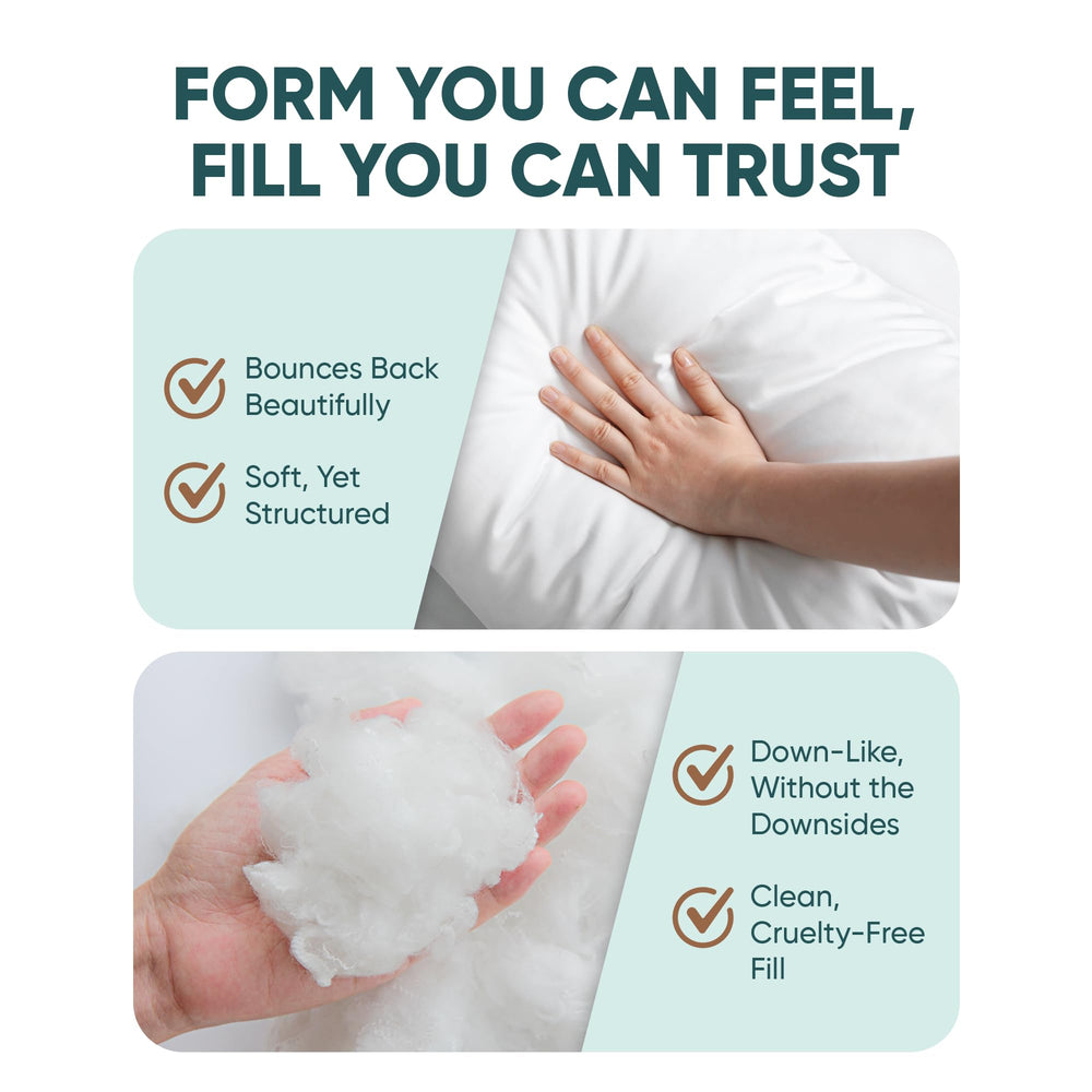 Pillowflex zoom sur coins bien remplis pour un aspect structuré et professionnel