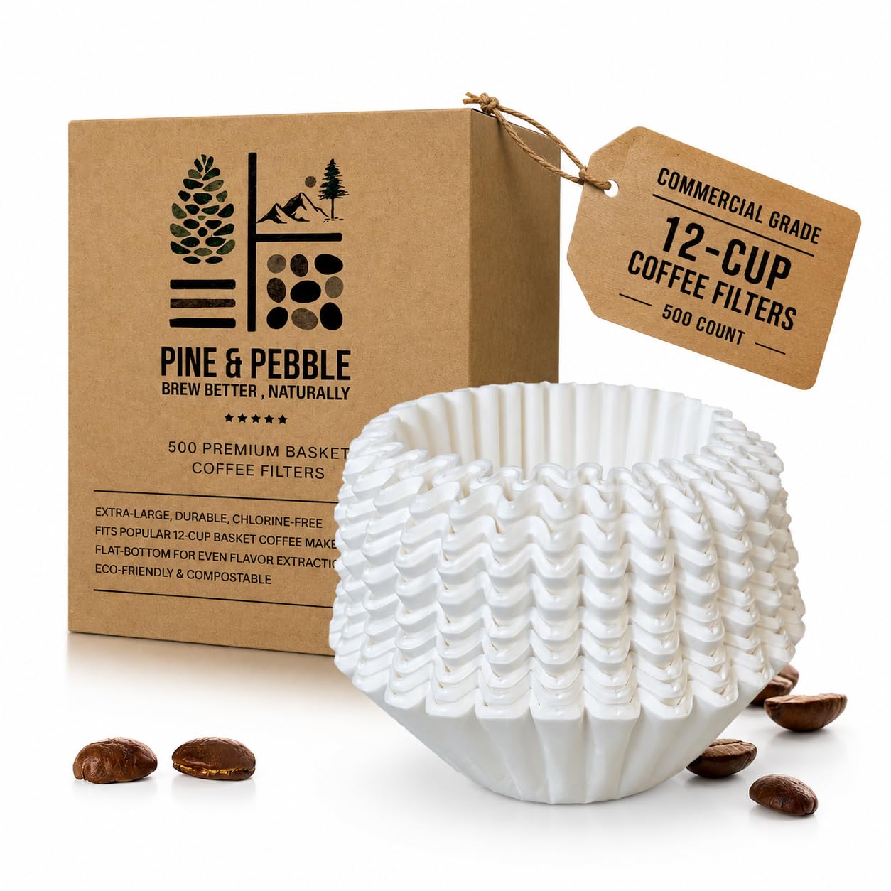 Pine & Pebble emballage extérieur robuste protégeant 500 filtres