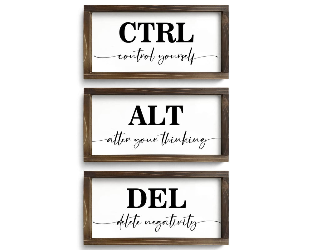Pinetree Art ensemble trois plaques face montrant messages motivants, apporte inspiration