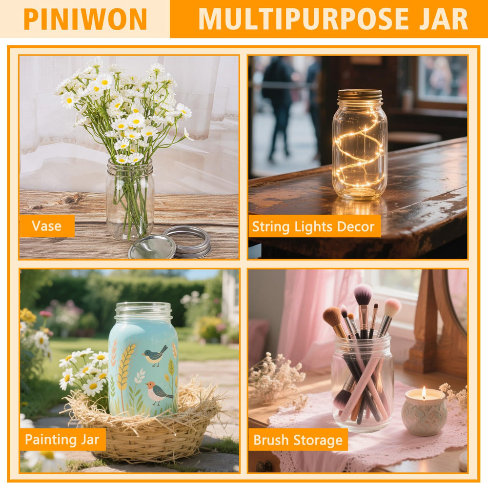 PINIWON bocal rempli overnight oats prêt à emporter, pratique et joli