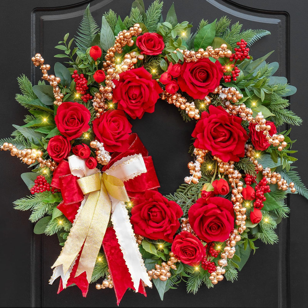 Pinkpuii couronne face porte avec contrastes décoratifs lumineux