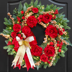 Pinkpuii couronne face porte avec contrastes décoratifs lumineux