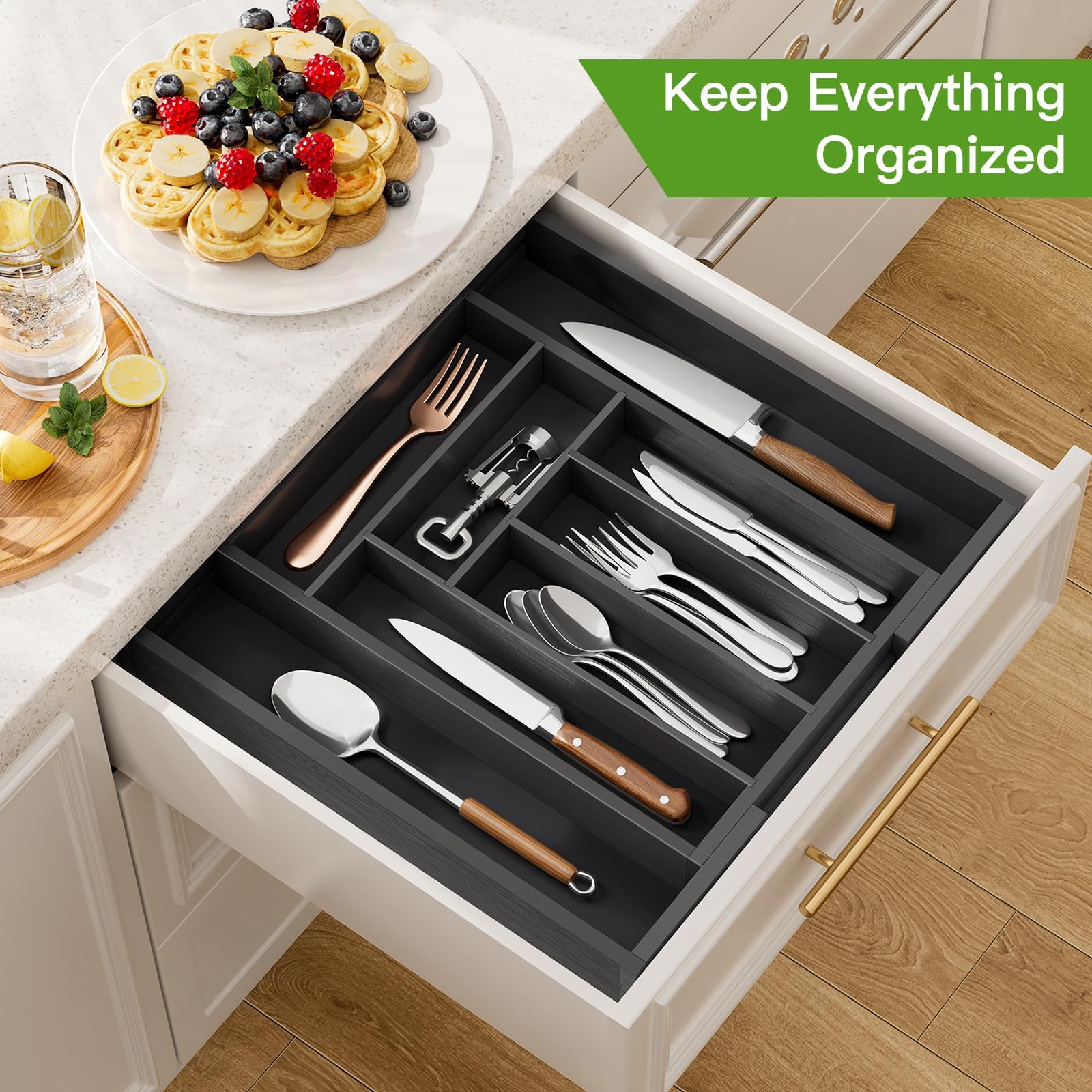Pipishell organisateur étendu en tiroir, rangement efficace