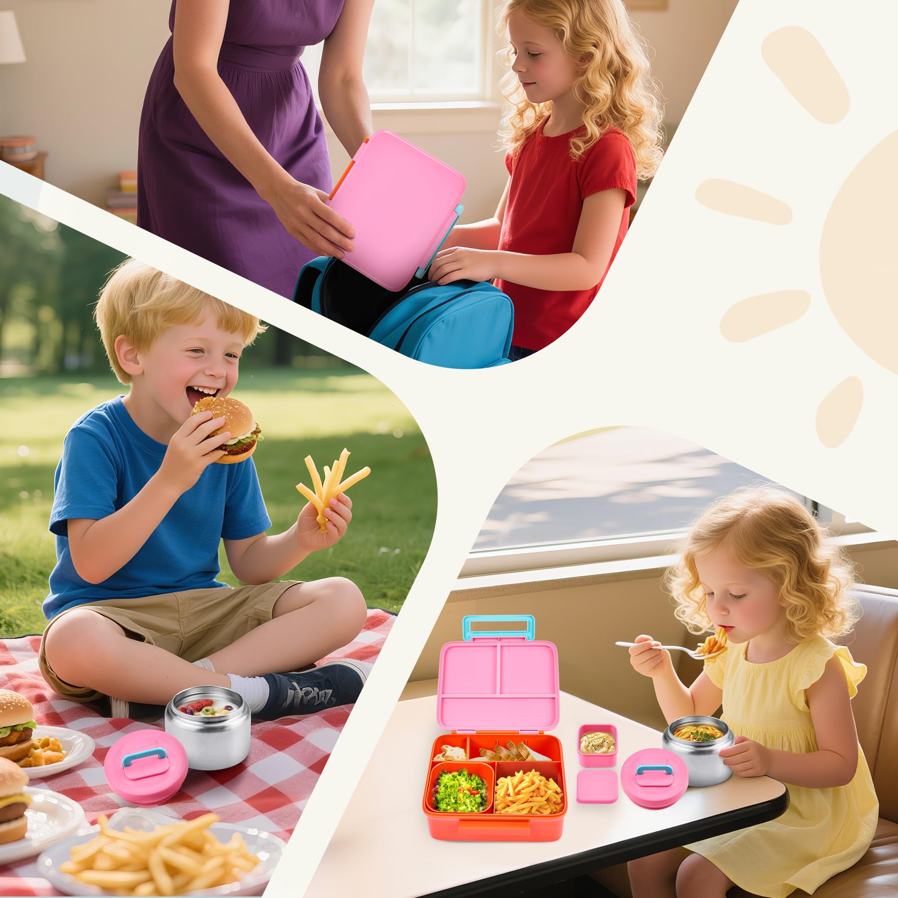 PIQUEBAR comparaison taille montrant l'échelle pour portion enfant pratique