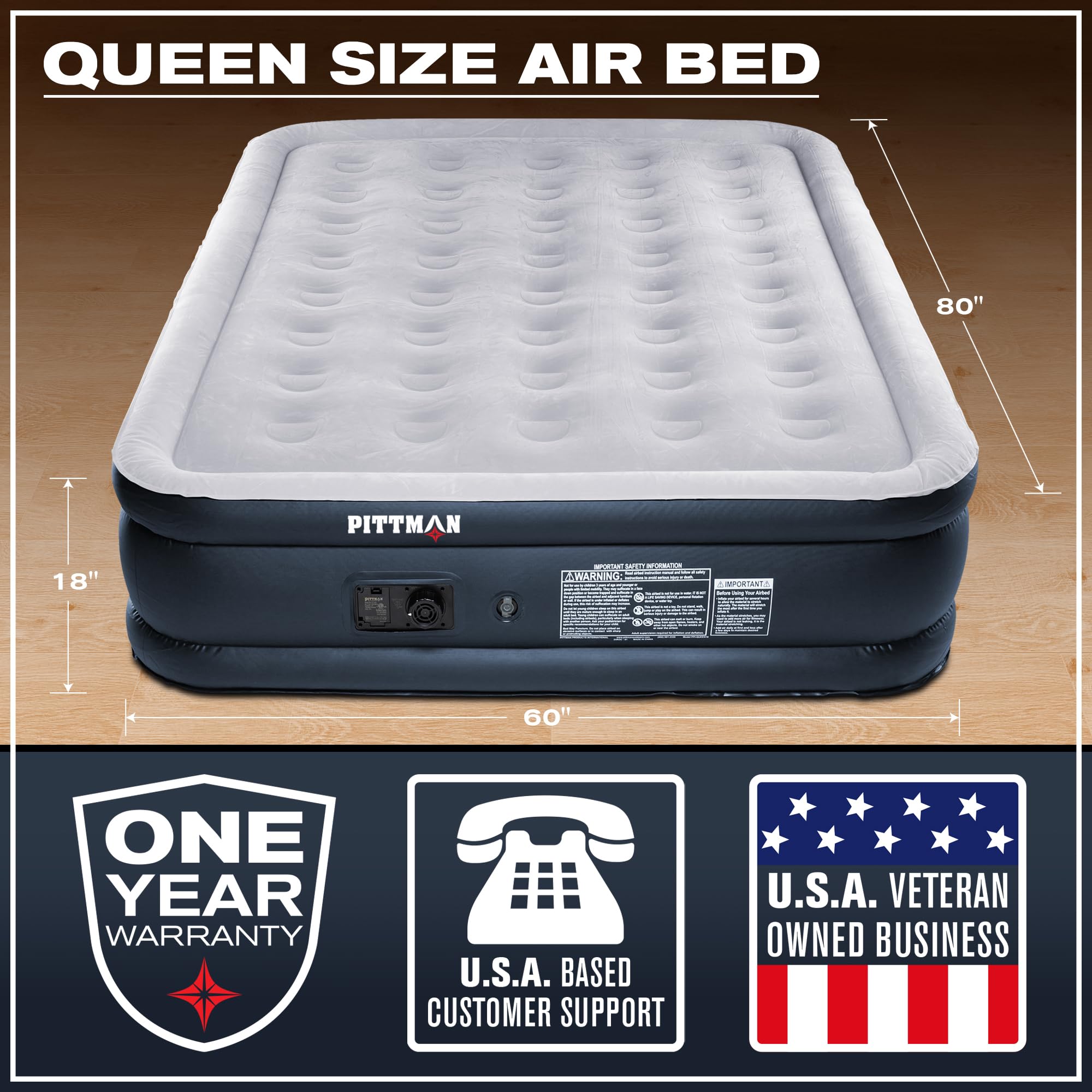 Pittman Outdoors gros plan texture antidérapante, maintien amélioré