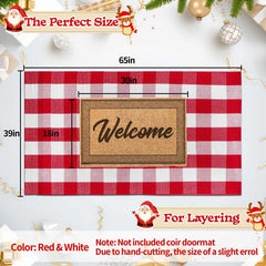 PIXFAIRY tapis vichy sur porche couvert illustrant robustesse et style