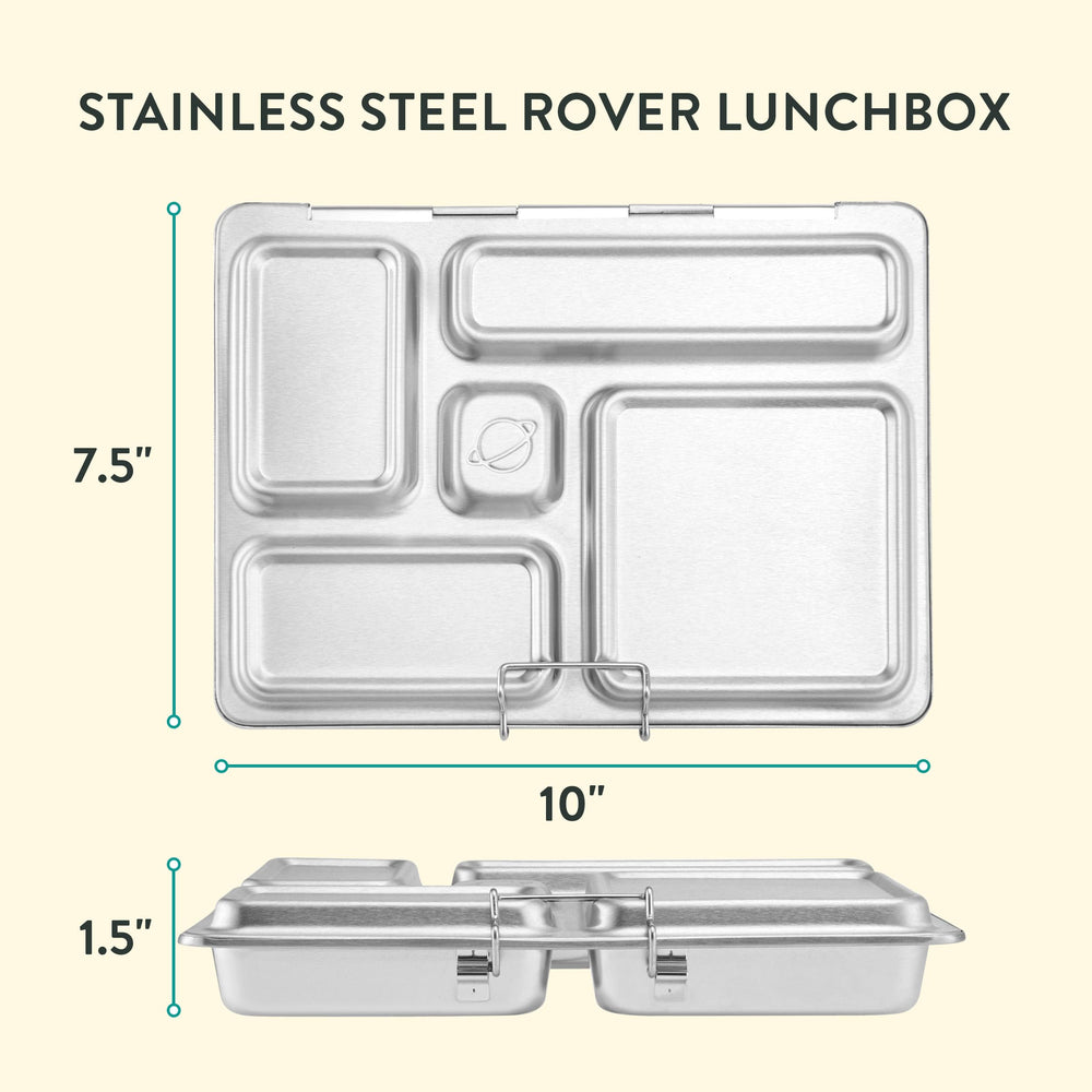 PlanetBox Rover dipper ouvert montrant étanchéité utile pour sauces