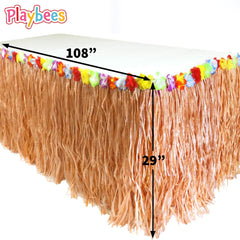 Playbees texture polyester imitation paille durable pour décoration tiki