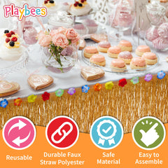 Playbees jupe installée sur buffet transformant table en îlot festif