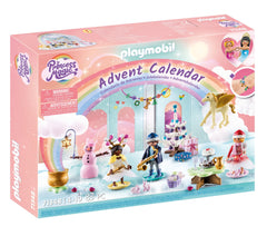 Playmobil boîte du calendrier Christmas Under the Rainbow montrant la scène complète