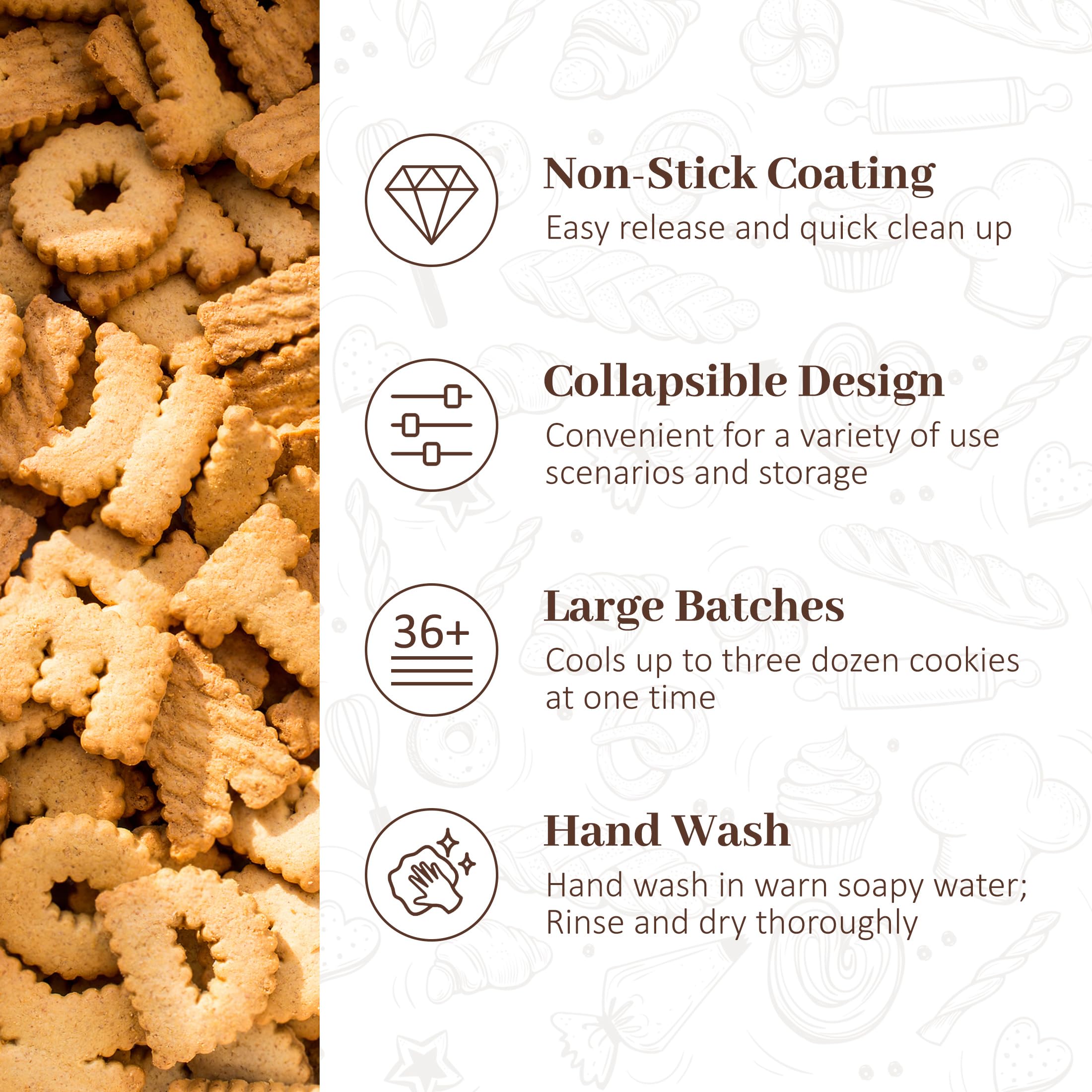 Pleafind en usage 3 niveaux refroidissant biscuits efficacement